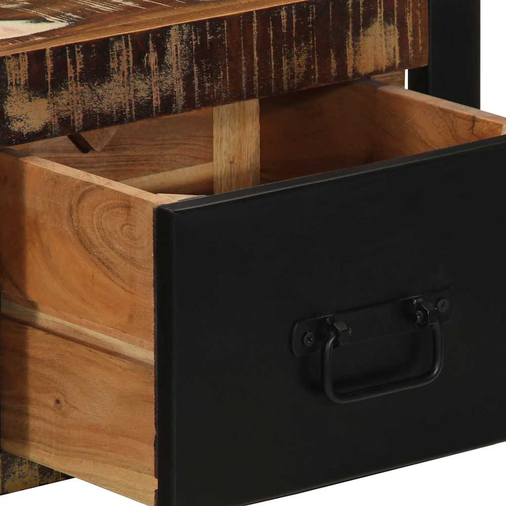 vidaXL Κομοδίνο Πολύχρωμο 40x35x25 cm Στερεό ξύλο αναγεννημένο