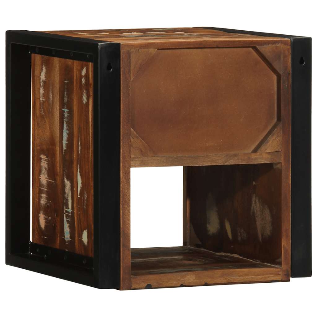 vidaXL Κομοδίνο Πολύχρωμο 40x35x40 cm Στερεό ξύλο αναγεννημένο