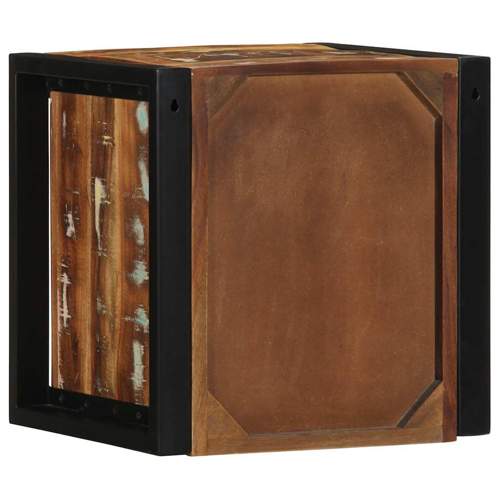 vidaXL Κομοδίνα 2 τεμάχια Πολύχρωμο 40x35x40cm Ξύλο μασίφ αναγεννημένο