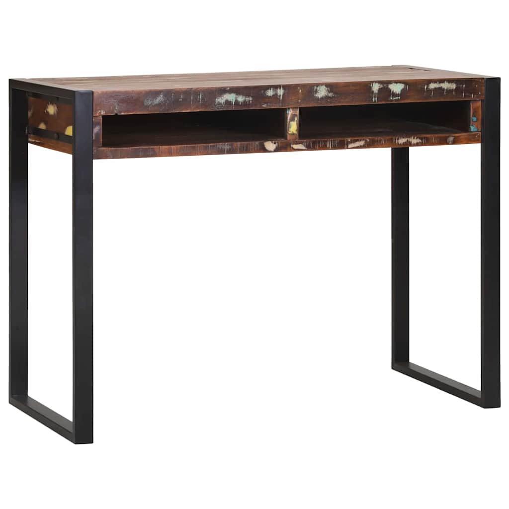 vidaXL Τραπέζι περιποίησης με ράφι Πολύχρωμο Μασίφ ανακυκλωμένο ξύλο