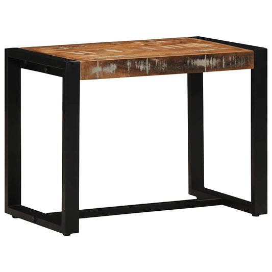 vidaXL Πάγκος Πολύχρωμος 60x35x45 εκ. από Μασίφ Ξύλο Ανακυκλωμένου Ξύλου
