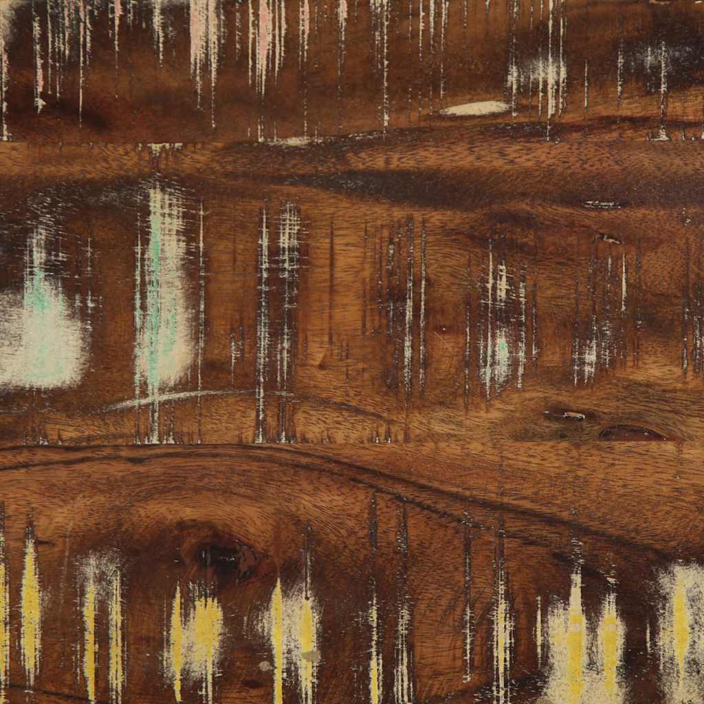 Πάγκος vidaXL Πολύχρωμος 80x35x45 cm Στερεό ξύλο αναγεννημένο