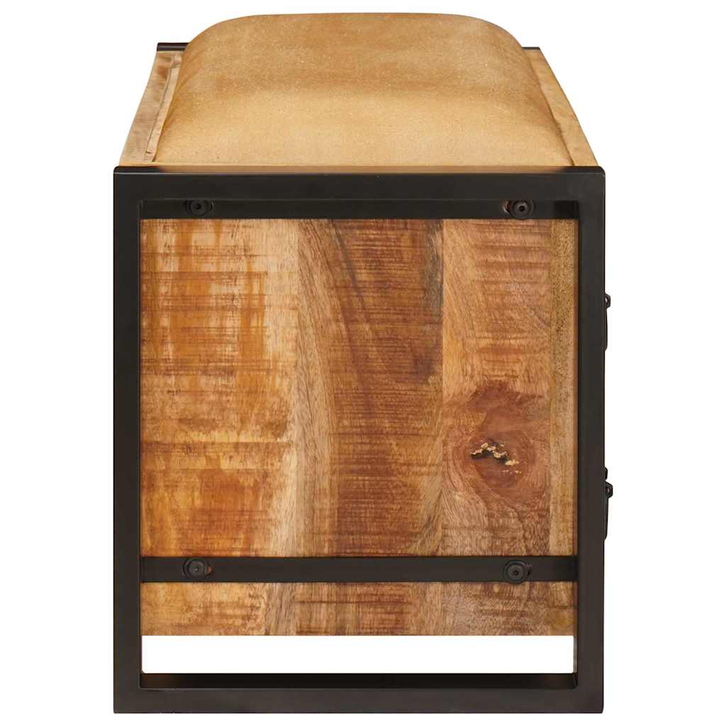 vidaXL Παγκάκι Αποθήκευσης Καφέ 80 x 35 x 40 εκ Μασίφ ξύλο μάνγκο