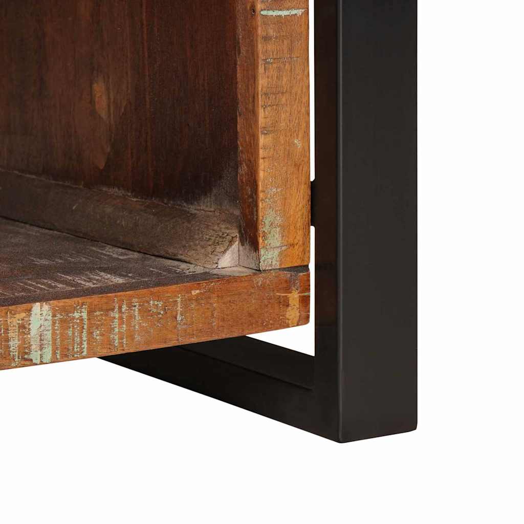 vidaXL Παγκάκι Αποθήκευσης Πολύχρωμο Μασίφ ανακυκλωμένο ξύλο