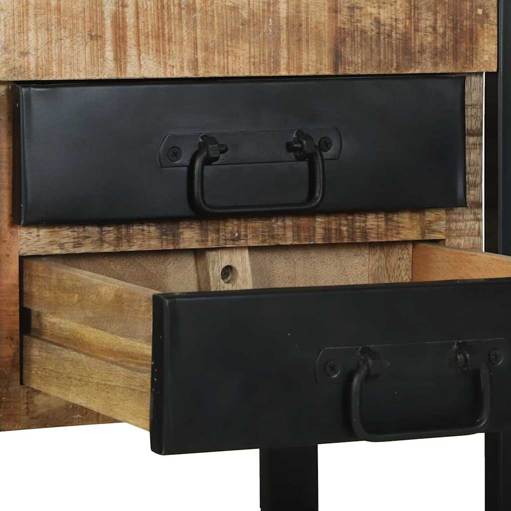 vidaXL End Table Καφέ 40 x 40 x 80 cm Μασίφ ακατέργαστο ξύλο μάνγκο