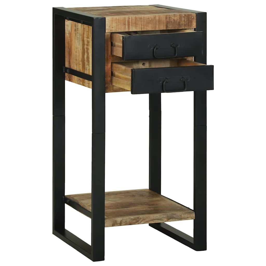 vidaXL End Table Καφέ 40 x 40 x 80 cm Μασίφ ακατέργαστο ξύλο μάνγκο