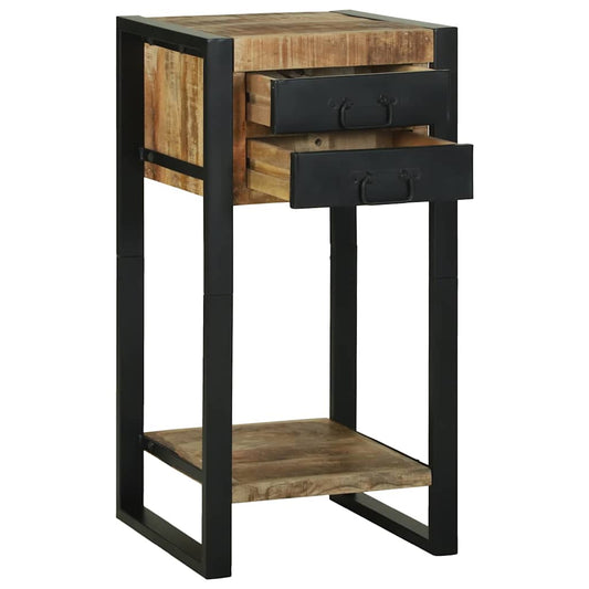 vidaXL End Table Καφέ 40 x 40 x 80 cm Μασίφ ακατέργαστο ξύλο μάνγκο