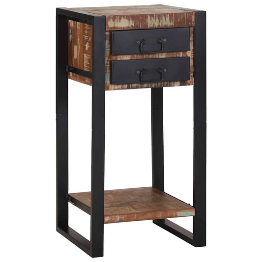 vidaXL End Table Πολύχρωμο 40 x 40 x 80 cm Στερεό Ανακτηθέν Ξύλο