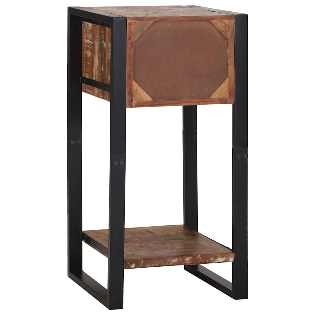 vidaXL End Table Πολύχρωμο 40 x 40 x 80 cm Στερεό ανακτημένο ξύλο