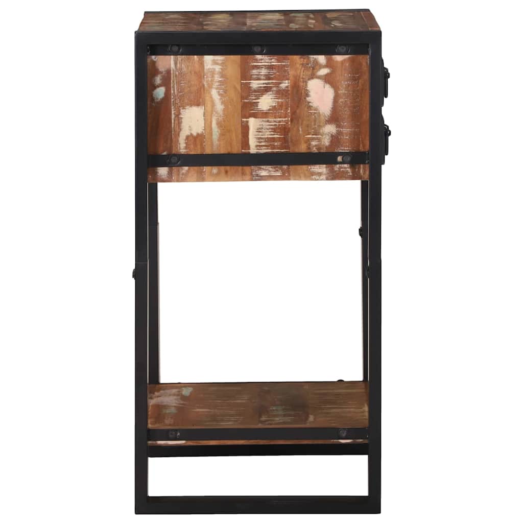 vidaXL End Table Πολύχρωμο 40 x 40 x 80 cm Στερεό ανακτημένο ξύλο