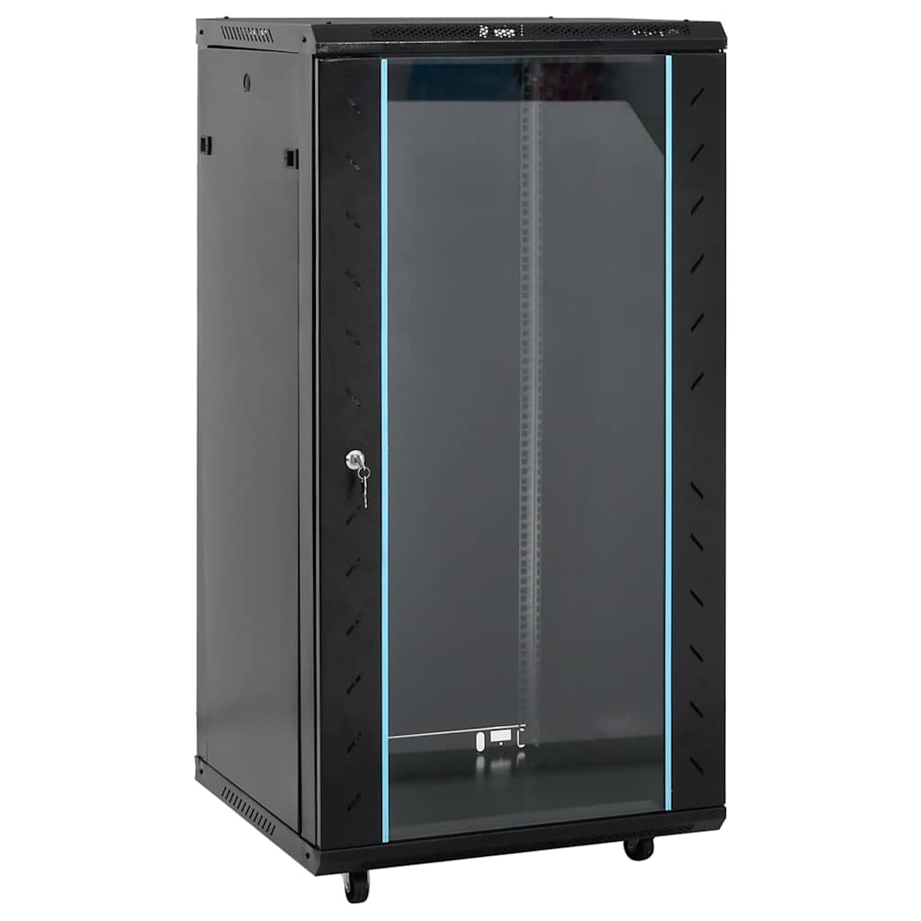 vidaXL Καμπίνα Δικτύου 22U 19" IP20 Μαύρη 60x60x120 εκ.