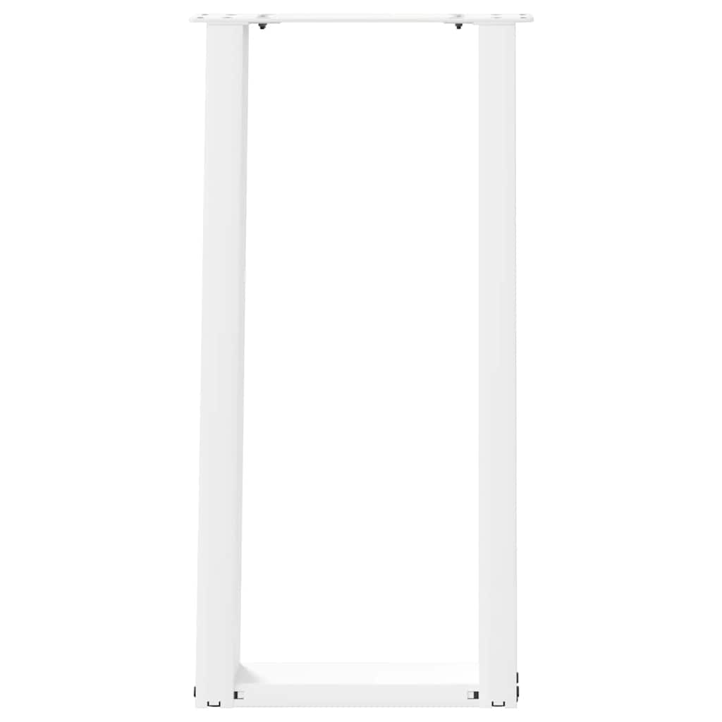 vidaXL Πόδια Κονσόλας σε Σχήμα U 2 τεμ. Λευκά 28x(72-73) εκ. Ατσάλι