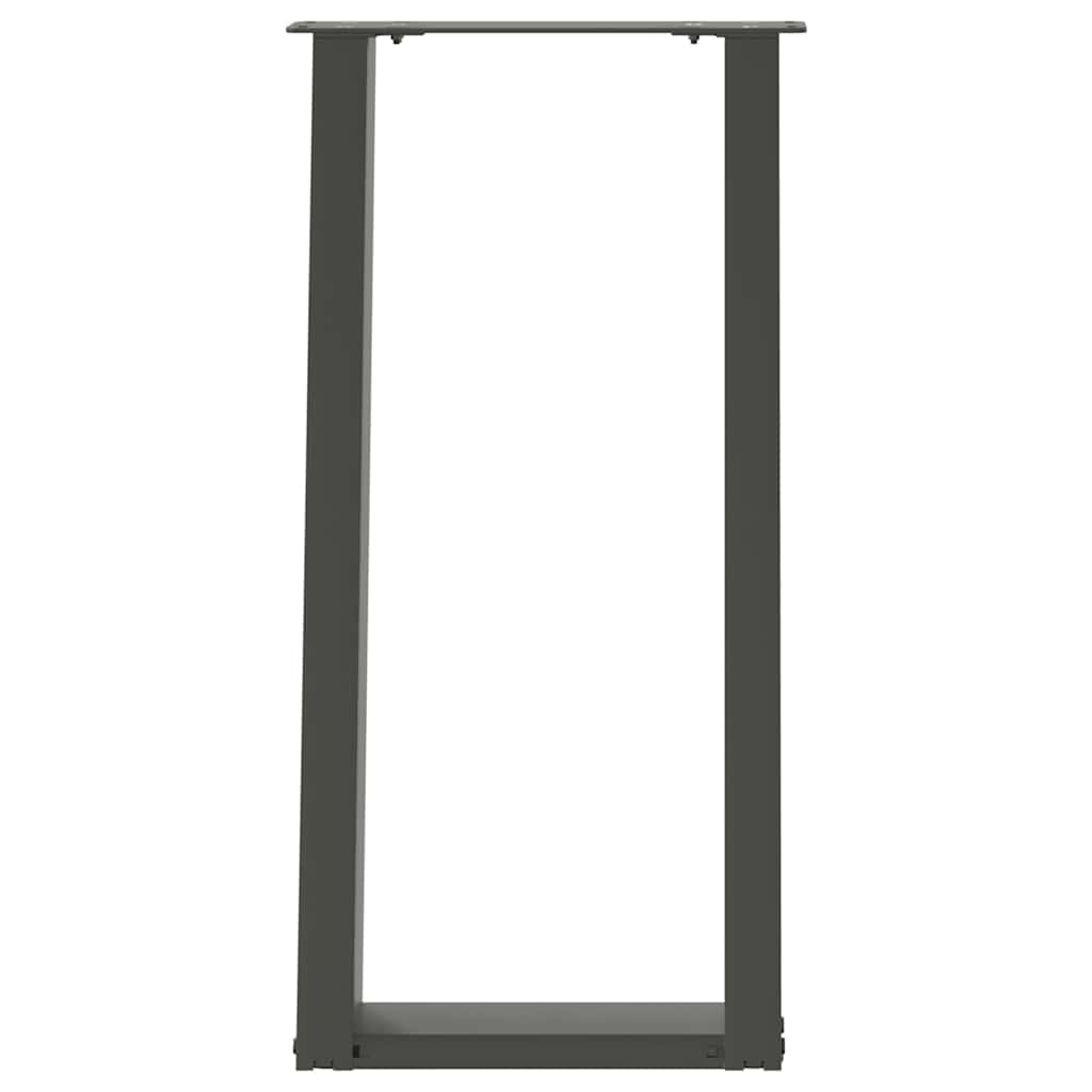vidaXL Πόδια Κονσόλας 2 τεμ. σε σχήμα U, Ανθρακί 28x(72-73) εκ. από Ατσάλι