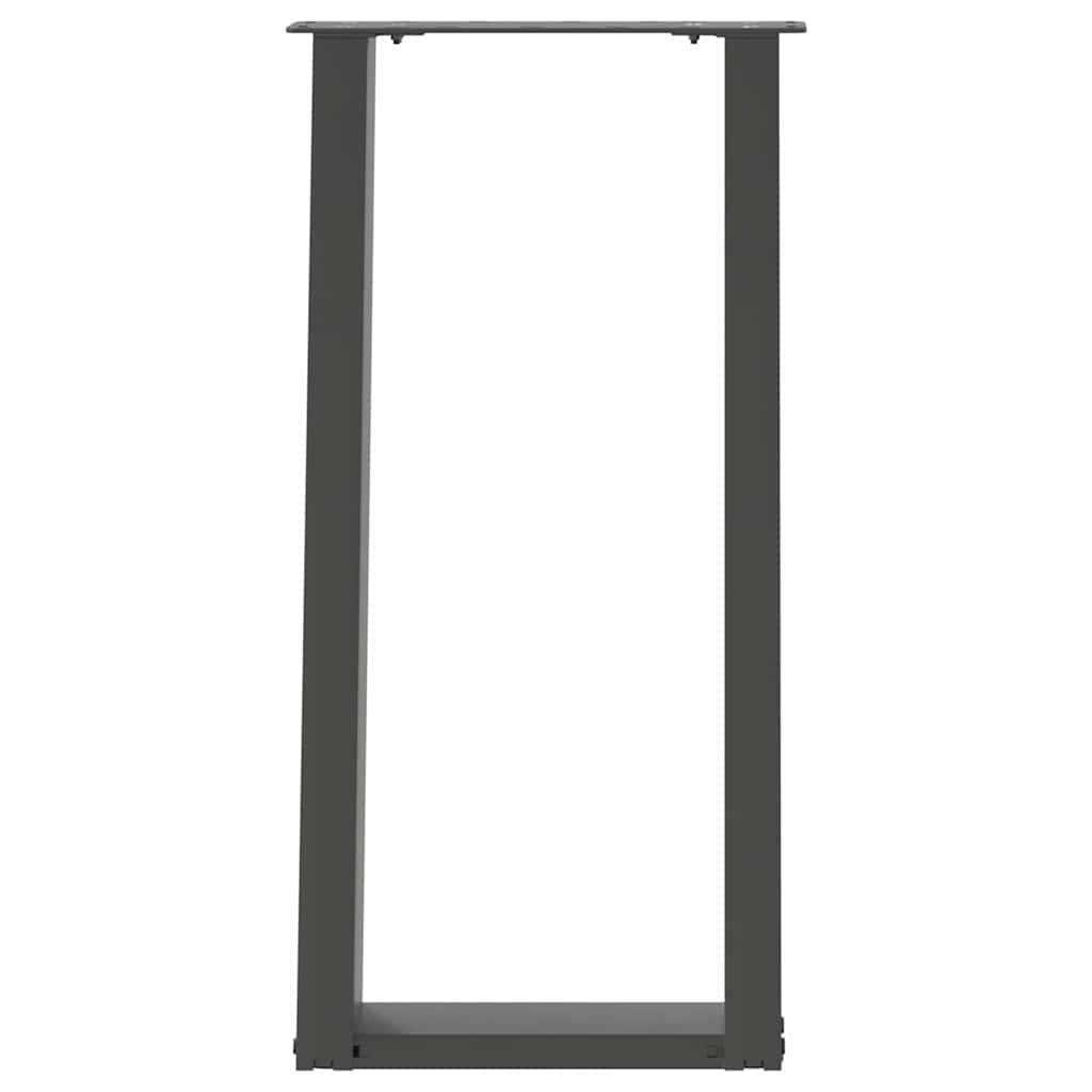 vidaXL Πόδια Κονσόλας 2 τεμ. σε σχήμα U, Ανθρακί 38x(72-73) εκ. από Ατσάλι