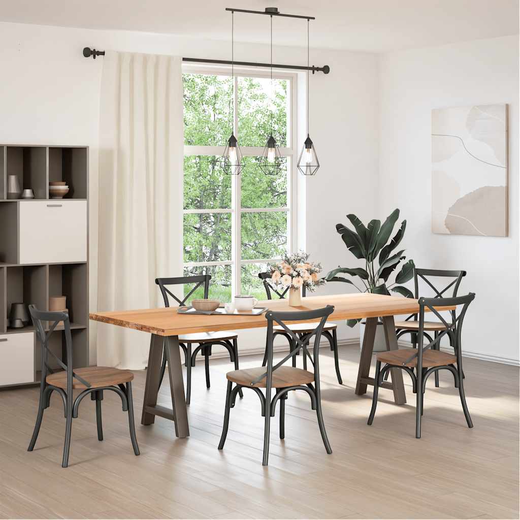 vidaXL Πόδια Τραπεζαρίας Σχήματος Α 2 τεμ. 60x(72-73) εκ. Ατσάλι