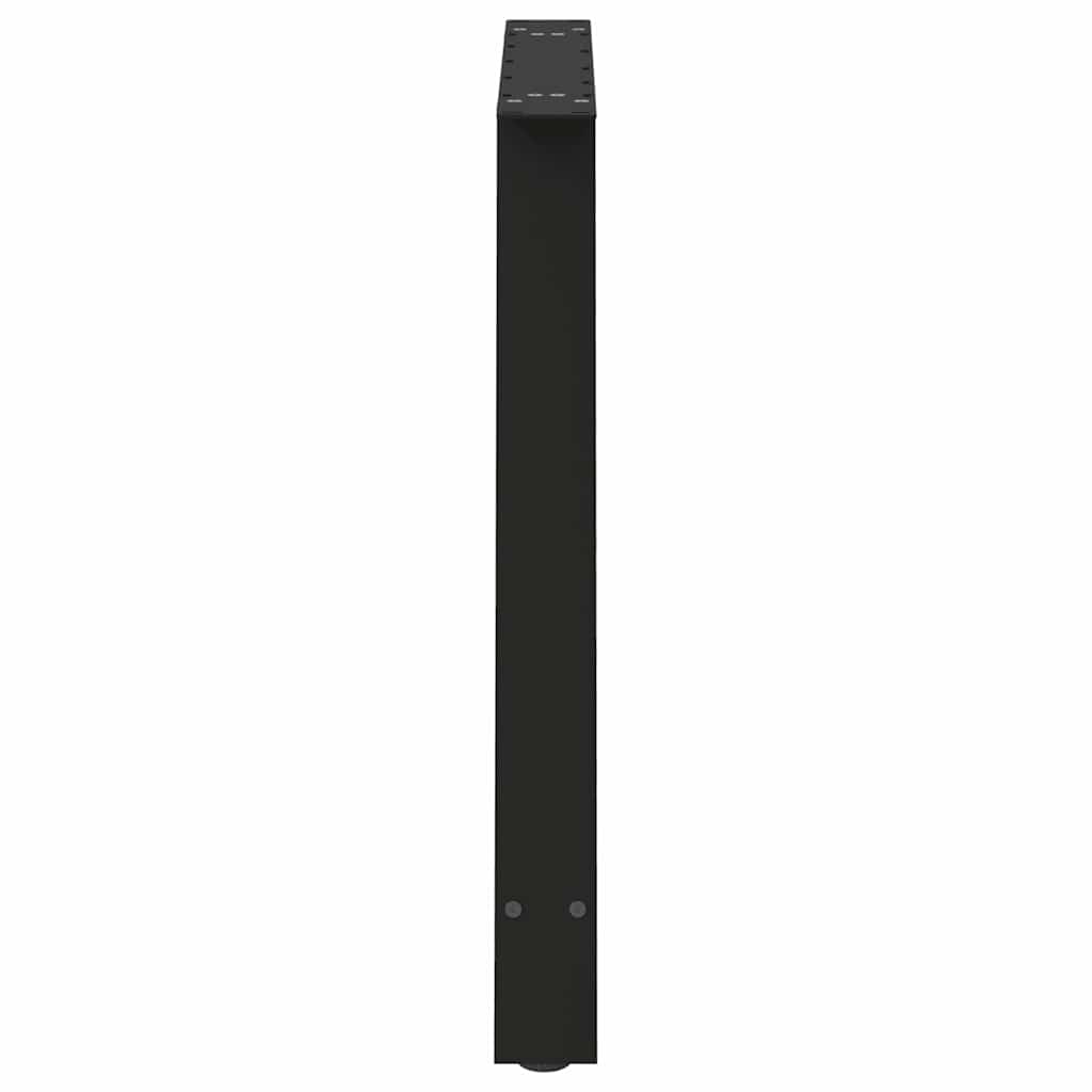 vidaXL Πόδια Τραπεζαρίας Σχήματος Α 2 τεμ. Μαύρο 90x(72-73) εκ. Ατσάλι