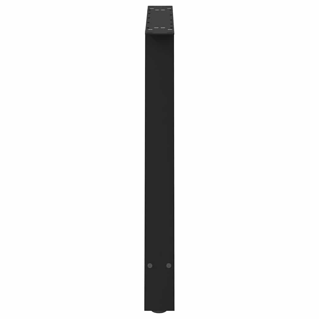 vidaXL Πόδια Τραπεζαρίας Σχήματος Α 2 τεμ. Μαύρο 100x(72-73) εκ. Ατσάλι