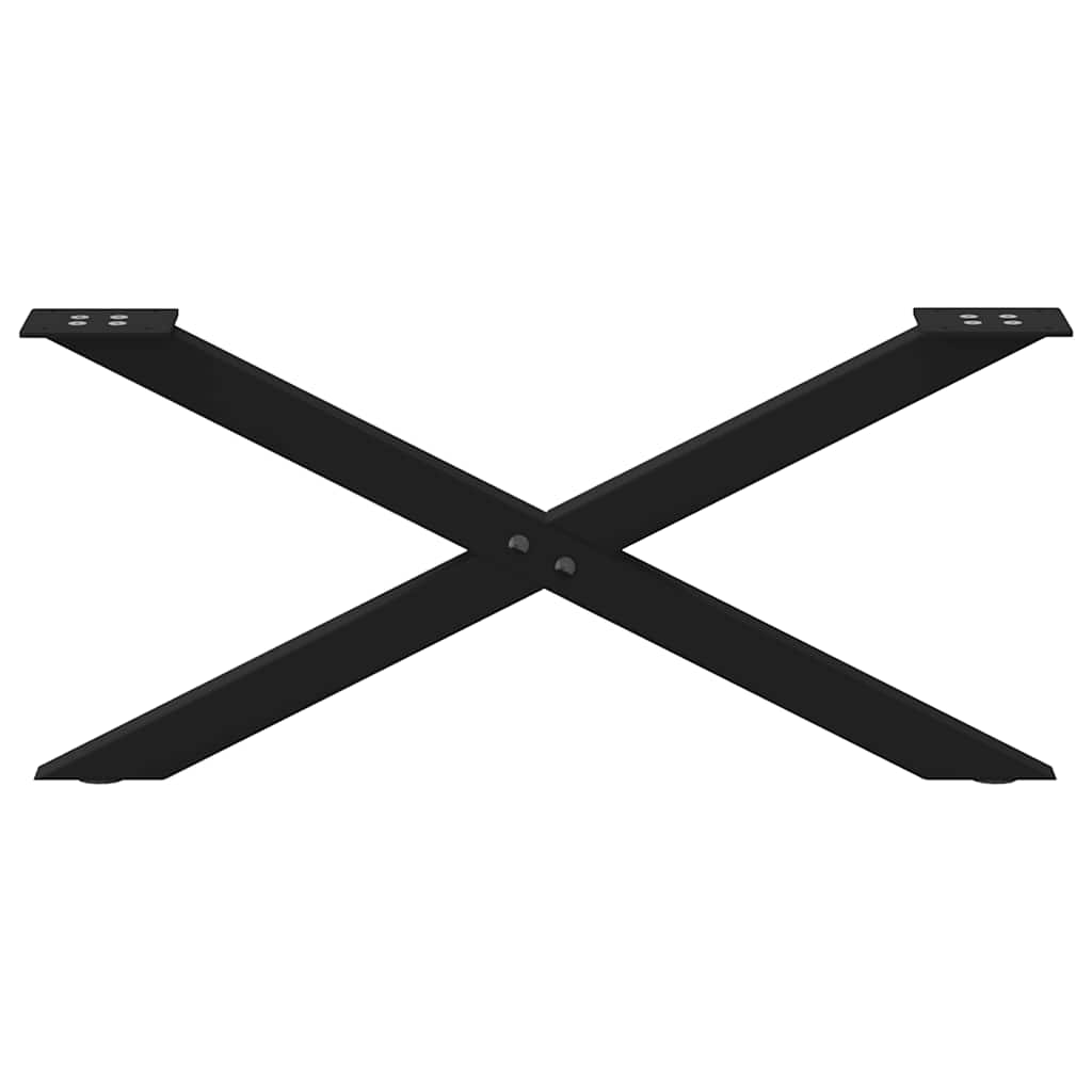 vidaXL Πόδια Τραπεζιού Σαλονιού σε Σχήμα Χ, 2 τεμ. Μαύρο, Ατσάλι 70x(30-31) εκ.