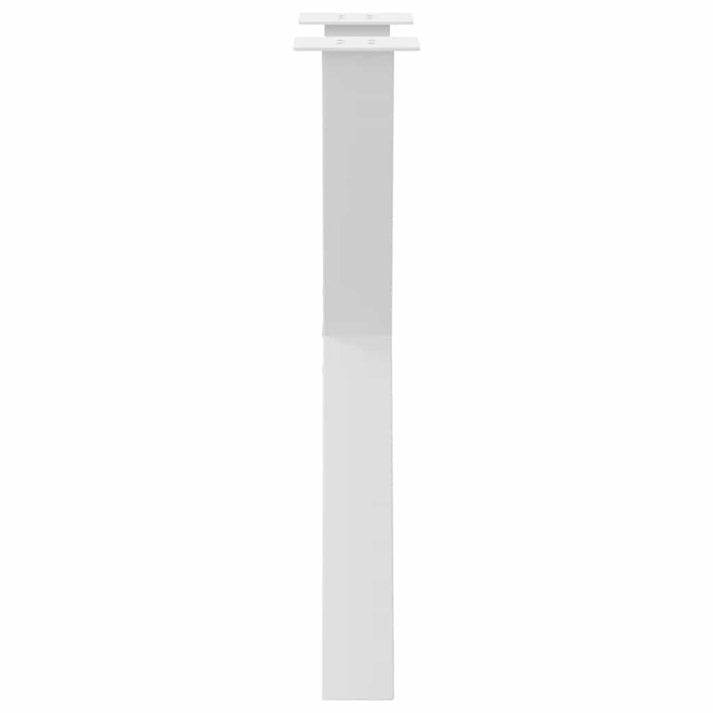 vidaXL Πόδια Τραπεζαρίας σε Σχήμα Χ, 2 τεμ. Λευκά 50x(72-73) εκ. Ατσάλι
