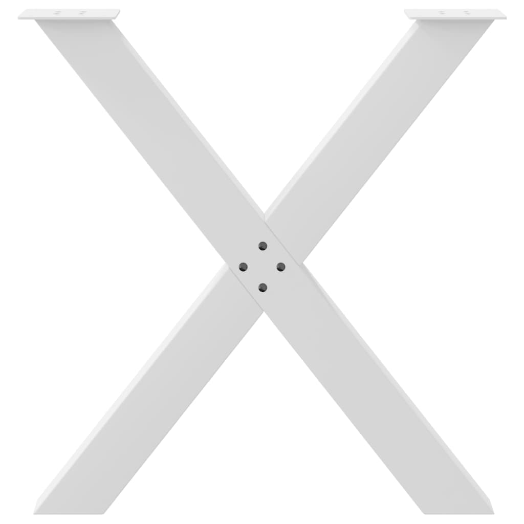 vidaXL Πόδια Τραπεζαρίας σε Σχήμα Χ 3 τεμ. Λευκά 70x(72-73) εκ. Ατσάλι
