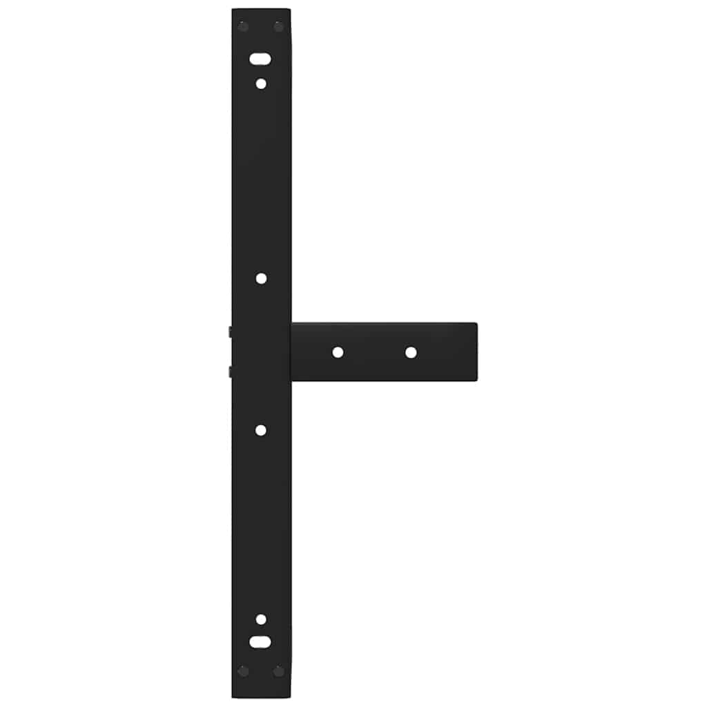 vidaXL Πόδια Τραπεζιού Σαλονιού σε Σχήμα Τ, 2 τεμ. Μαύρο, Ατσάλι 60x25x(30-31) εκ.