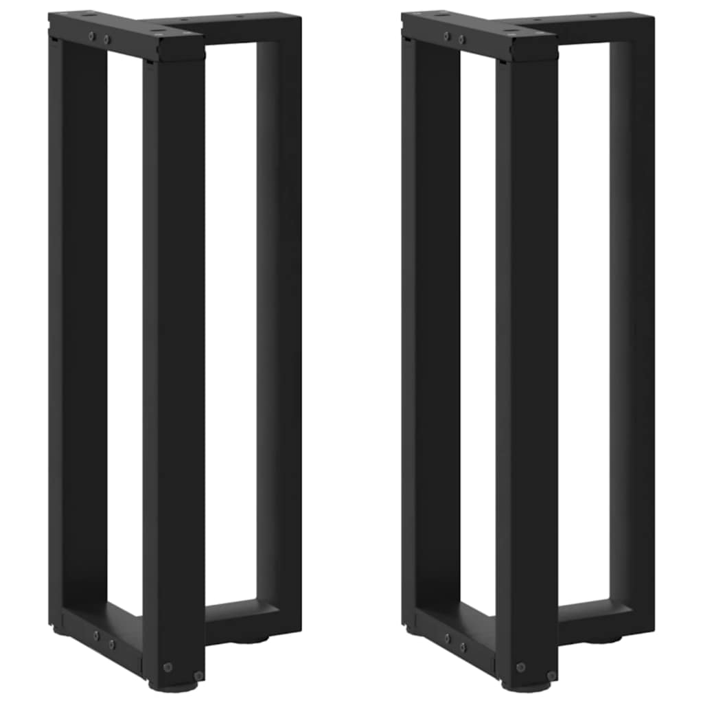 vidaXL Πόδια Κονσόλας σε Σχήμα Τ, 2 τεμ. Μαύρο 25x28x(72-73) εκ. Ατσάλι