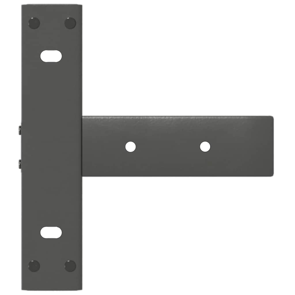 vidaXL Πόδια Κονσόλας σε Σχήμα Τ, 2 τεμ. Ανθρακί 25x28x(72-73) εκ. Ατσάλι