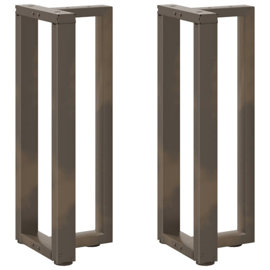 vidaXL Πόδια Κονσόλας σε Σχήμα Τ, 2 τεμ. Μαύρο 25x28x(72-73) εκ. Ατσάλι