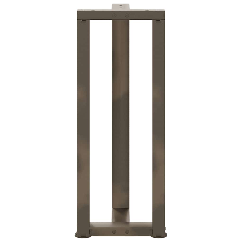 vidaXL Πόδια Κονσόλας σε Σχήμα Τ, 2 τεμ. Μαύρο 25x28x(72-73) εκ. Ατσάλι