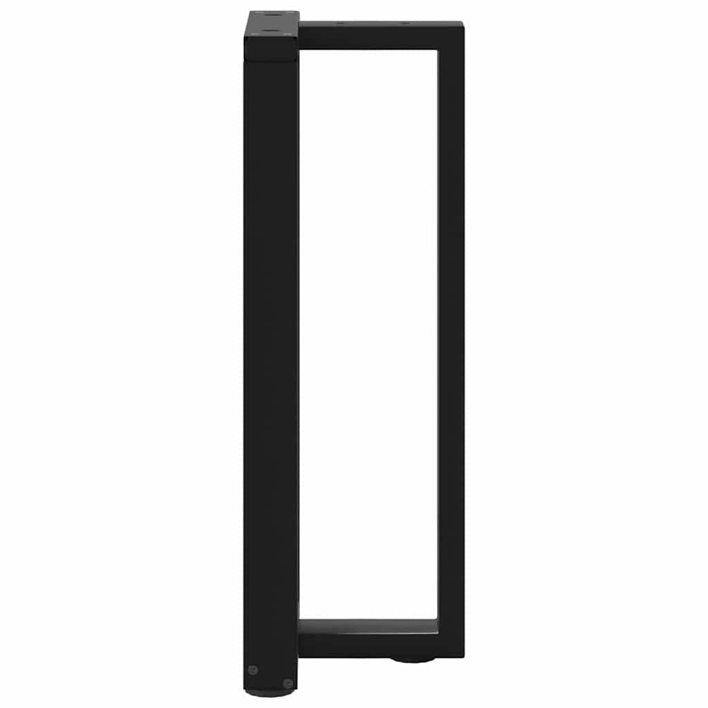 vidaXL Πόδια Κονσόλας σε Σχήμα Τ, 2 τεμ. Μαύρο 38x25x(72-73) εκ. Ατσάλι