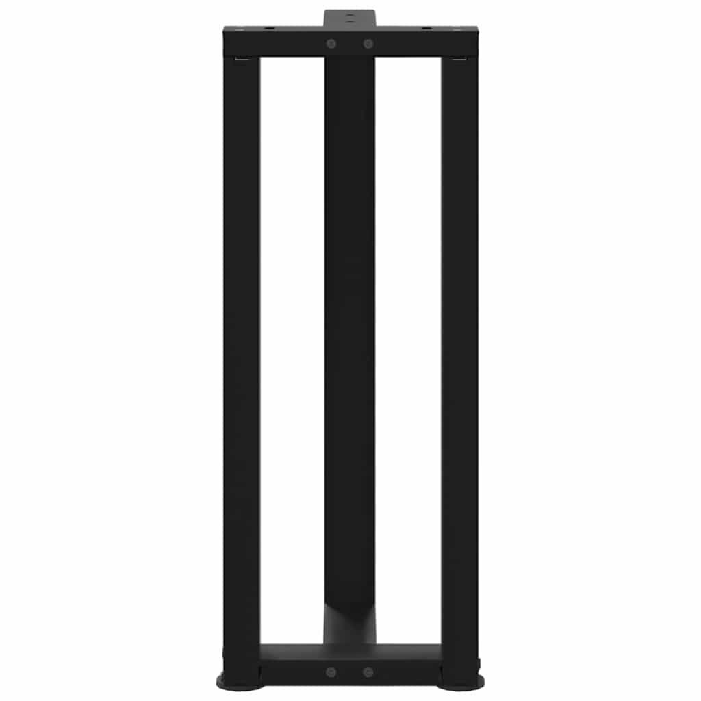 vidaXL Πόδια Κονσόλας σε Σχήμα Τ, 2 τεμ. Μαύρο 38x25x(72-73) εκ. Ατσάλι