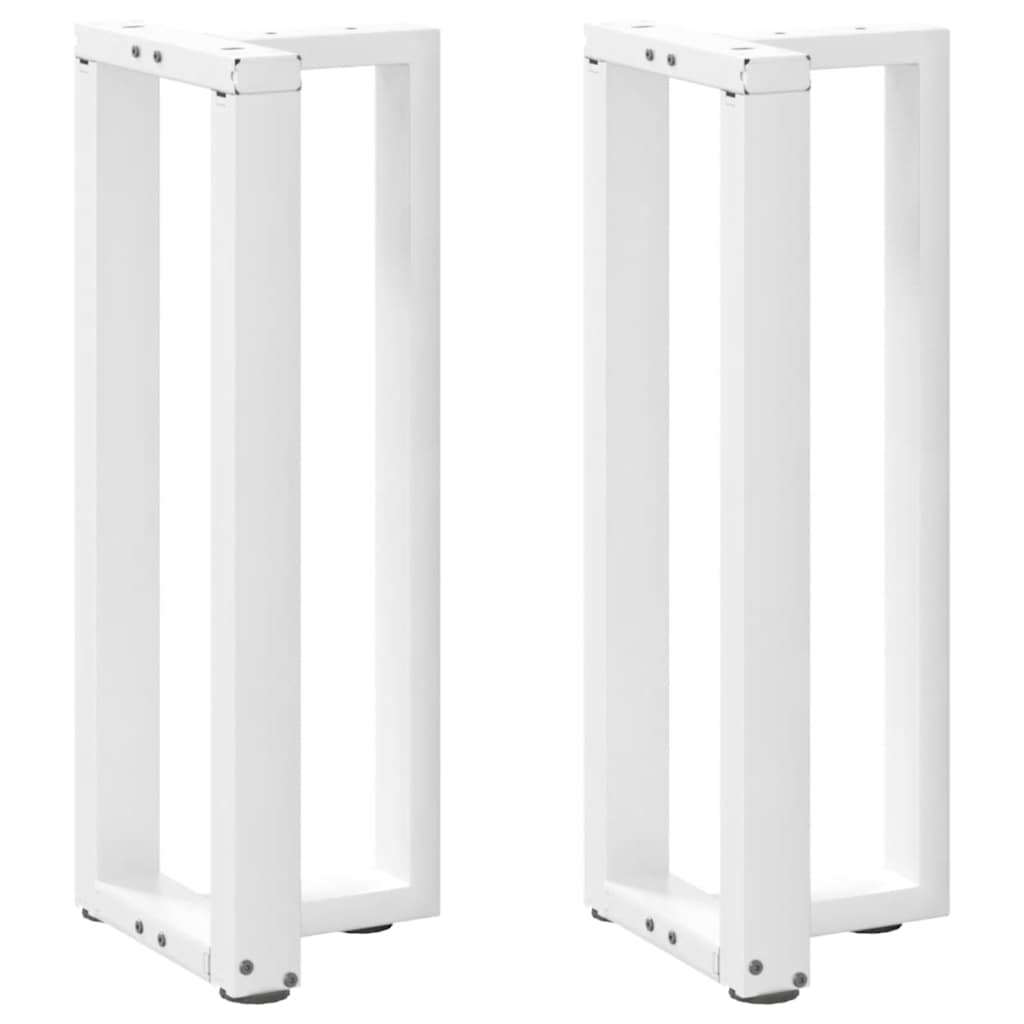 vidaXL Πόδια Κονσόλας σε Σχήμα Τ, 2 τεμ. Λευκά 38x25x(72-73) εκ. Ατσάλι