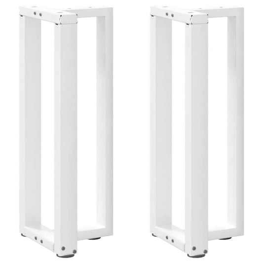 vidaXL Πόδια Κονσόλας σε Σχήμα Τ, 2 τεμ. Λευκά 38x25x(72-73) εκ. Ατσάλι