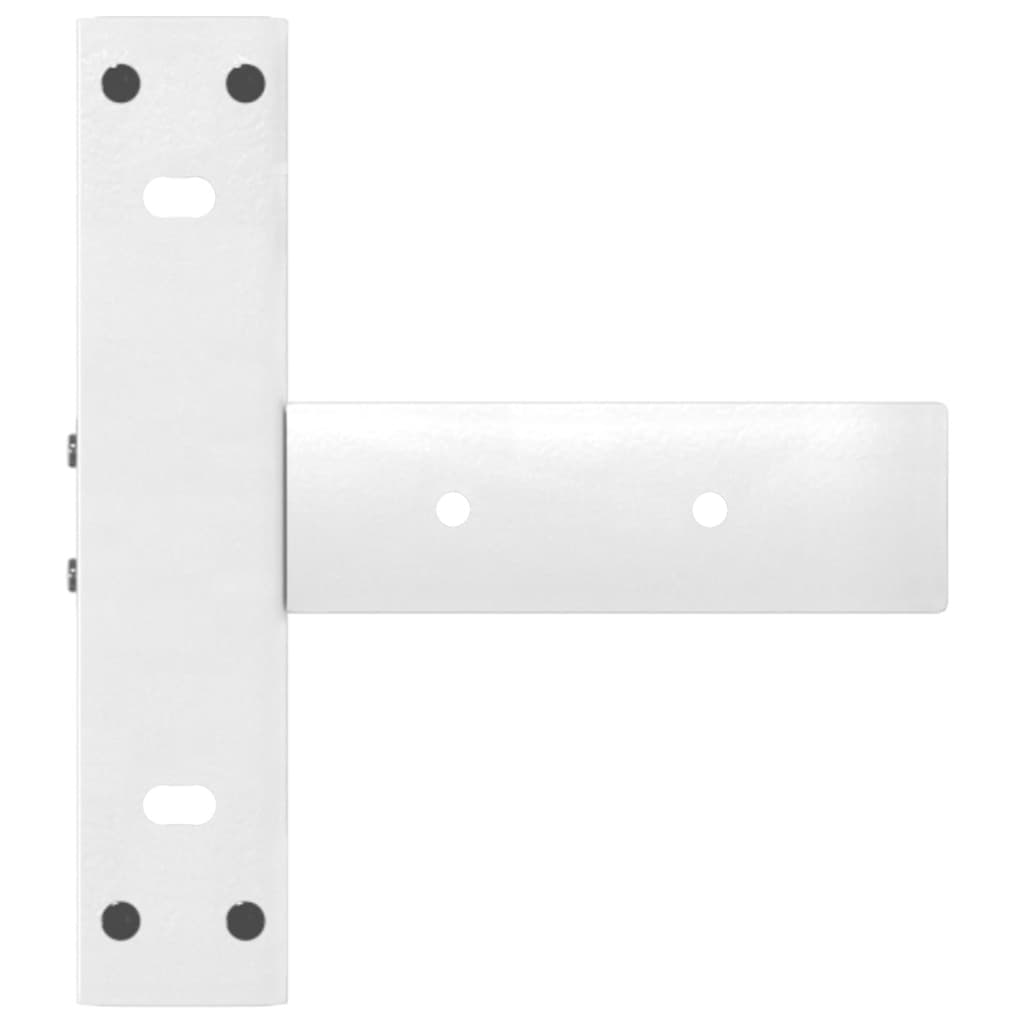 vidaXL Πόδια Κονσόλας σε Σχήμα Τ, 2 τεμ. Λευκά 38x25x(72-73) εκ. Ατσάλι