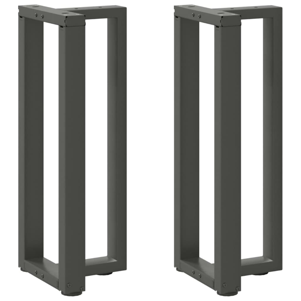 vidaXL Πόδια Κονσόλας σε Σχήμα Τ, 2 τεμ. Ανθρακί 38x25x(72-73) εκ. Ατσάλι
