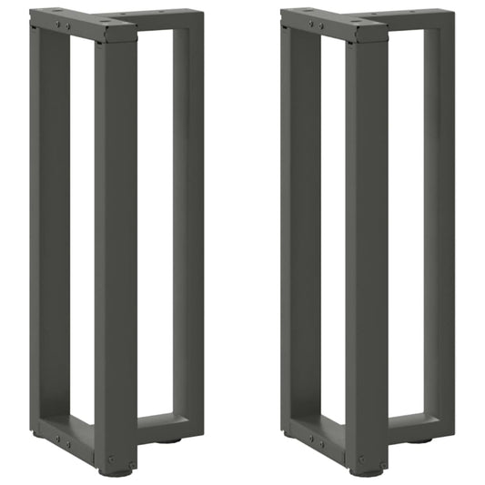 vidaXL Πόδια Κονσόλας σε Σχήμα Τ, 2 τεμ. Ανθρακί 38x25x(72-73) εκ. Ατσάλι