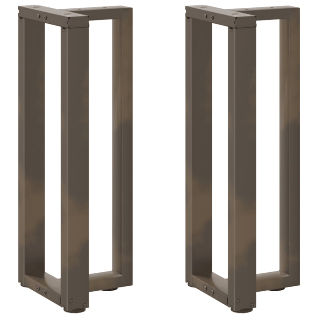 vidaXL Πόδια Κονσόλας σε Σχήμα Τ, 2 τεμ. Μαύρο 38x25x(72-73) εκ. Ατσάλι