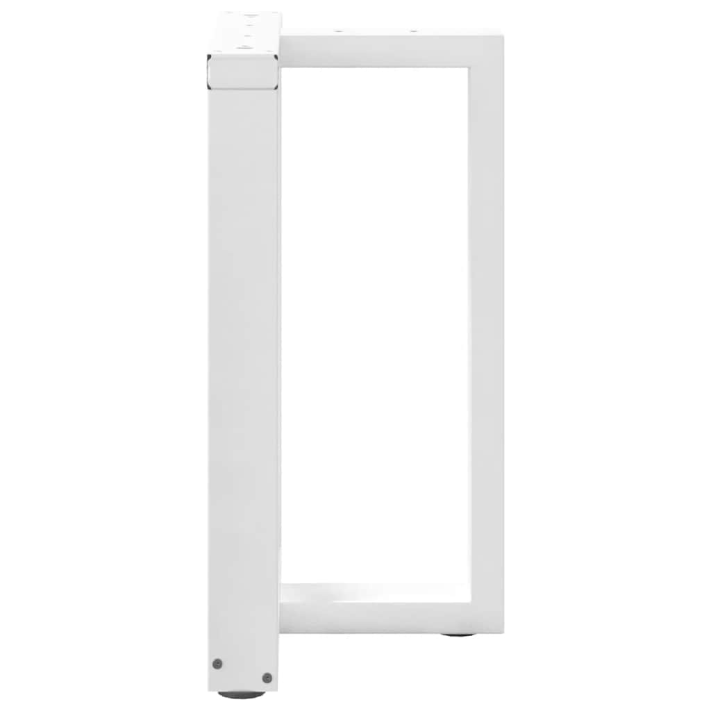 vidaXL Πόδια Τραπεζαρίας σε Σχήμα Τ, 2 τεμ. Λευκά 50x35x(72-73) εκ. Ατσάλι