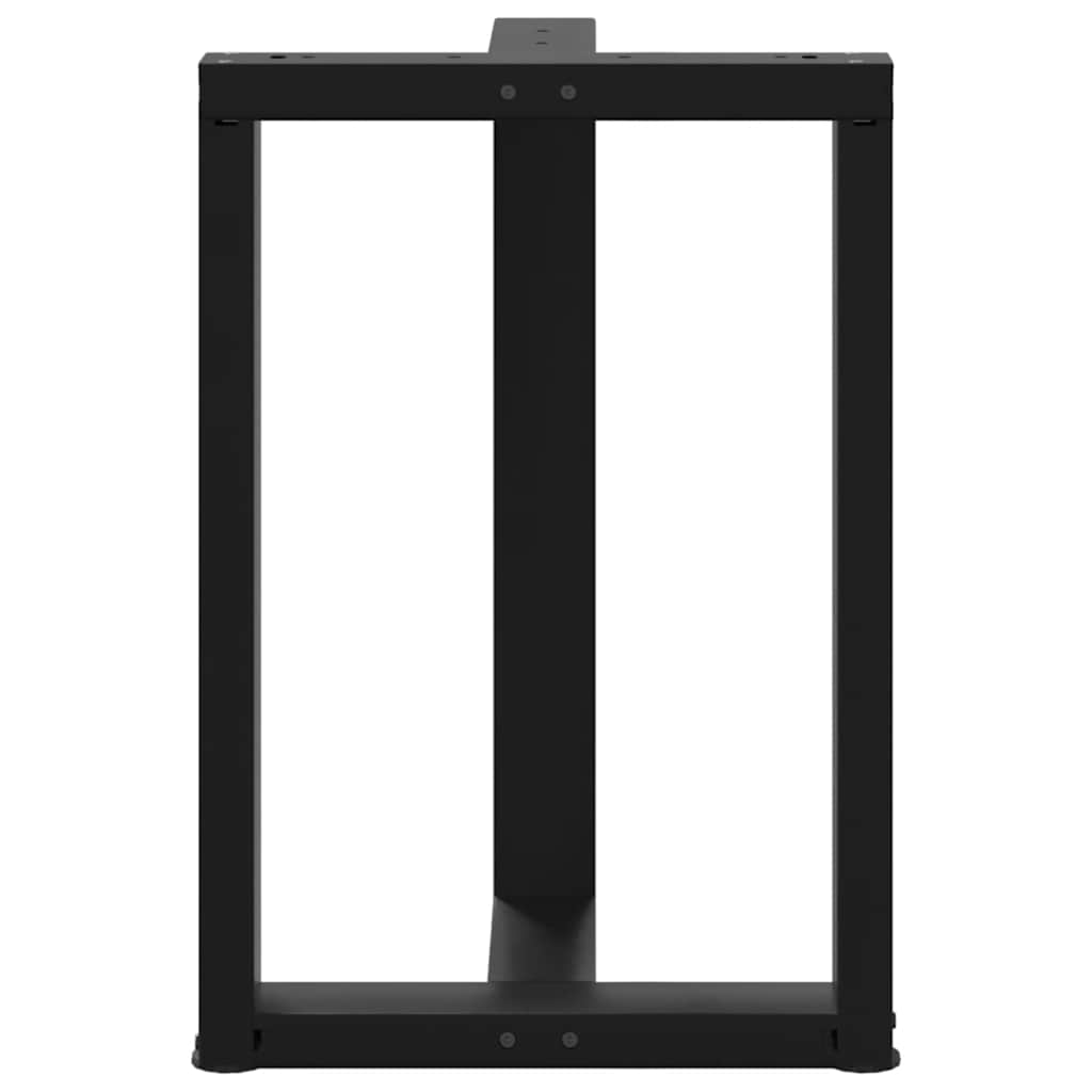 vidaXL Πόδια Τραπεζαρίας σε Σχήμα Τ, 2 τεμ. Μαύρο 60x35x(72-73) εκ. Ατσάλι