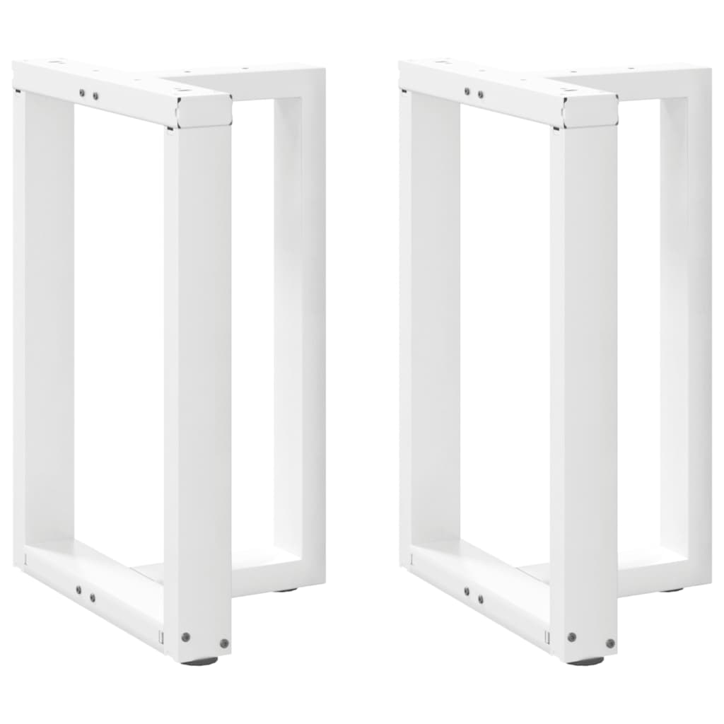 vidaXL Πόδια Τραπεζαρίας σε Σχήμα Τ, 2 τεμ. Λευκά 60x35x(72-73) εκ. Ατσάλι
