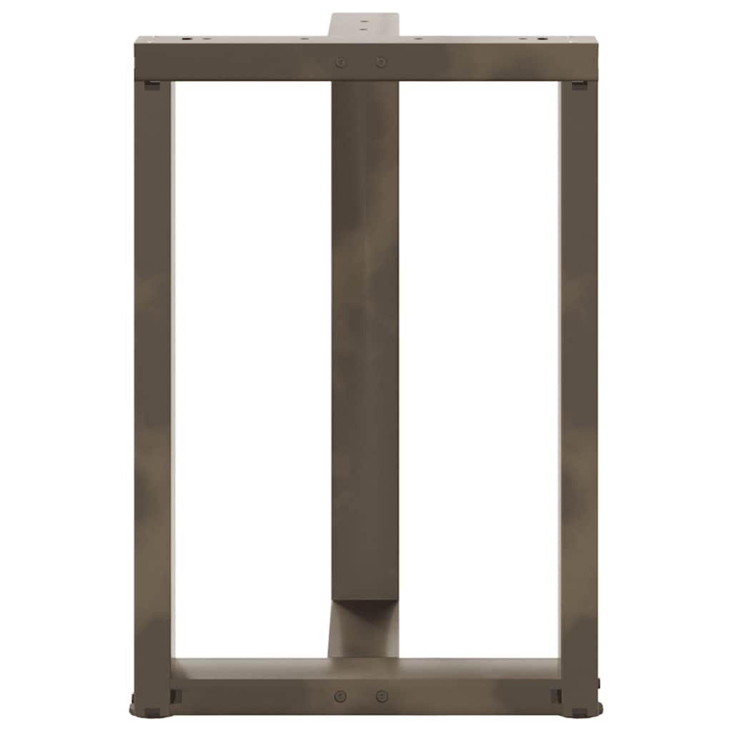 vidaXL Πόδια Τραπεζαρίας σε Σχήμα Τ, 2 τεμ. Μαύρο 60x35x(72-73) εκ. Ατσάλι