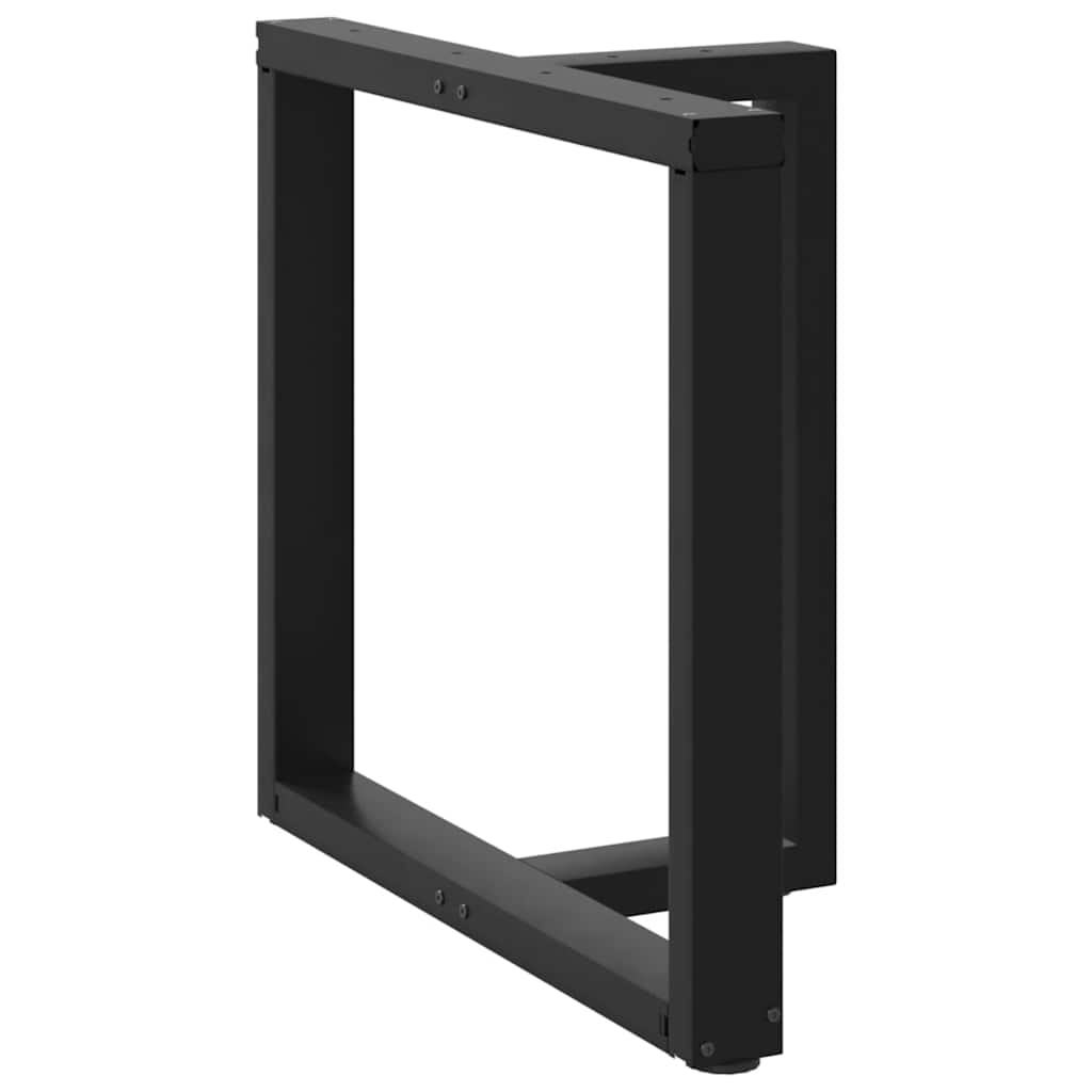 vidaXL Πόδια Τραπεζαρίας σε Σχήμα Τ, 2 τεμ. Μαύρο 70x35x(72-73) εκ. Ατσάλι