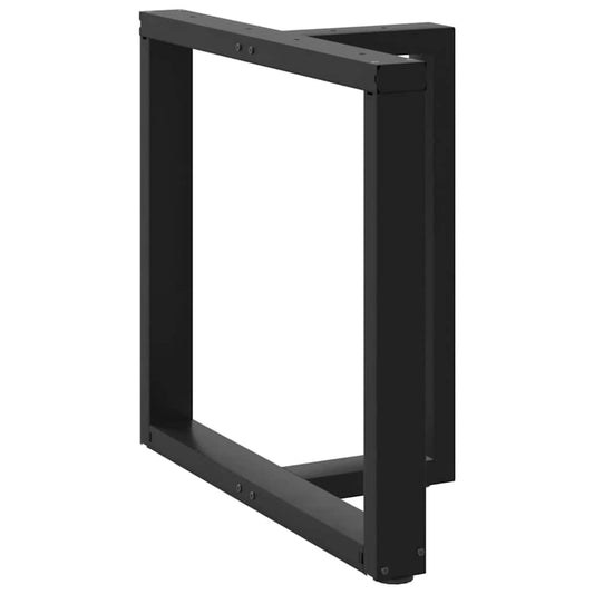 vidaXL Πόδια Τραπεζαρίας σε Σχήμα Τ, 2 τεμ. Μαύρο 70x35x(72-73) εκ. Ατσάλι
