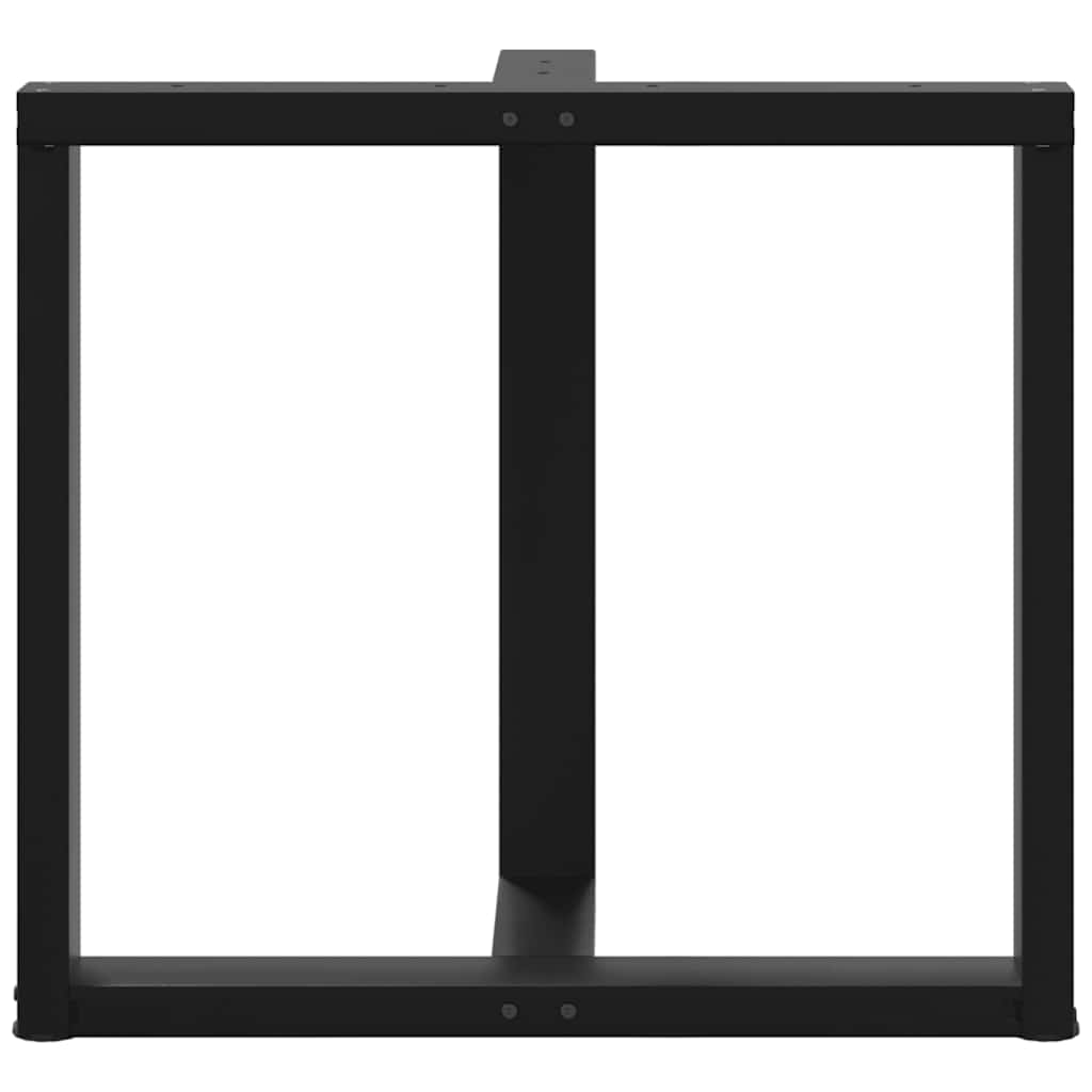 vidaXL Πόδια Τραπεζαρίας σε Σχήμα Τ, 2 τεμ. Μαύρο 70x35x(72-73) εκ. Ατσάλι