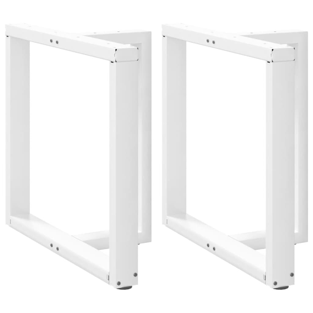 vidaXL Πόδια Τραπεζαρίας σε Σχήμα Τ, 2 τεμ. Λευκά 70x35x(72-73) εκ. Ατσάλι