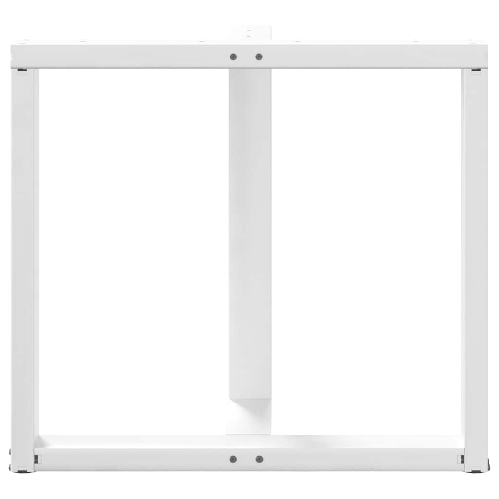 vidaXL Πόδια Τραπεζαρίας σε Σχήμα Τ, 2 τεμ. Λευκά 70x35x(72-73) εκ. Ατσάλι