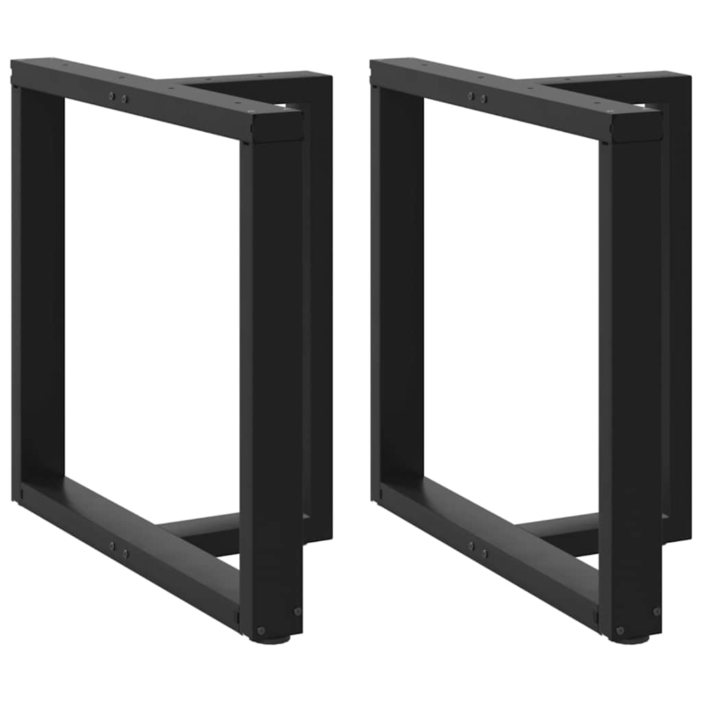 vidaXL Πόδια Τραπεζαρίας σε Σχήμα Τ, 2 τεμ. Μαύρο 80x35x(72-73) εκ. Ατσάλι