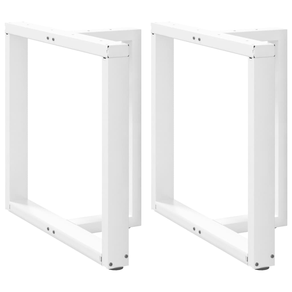 vidaXL Πόδια Τραπεζαρίας σε Σχήμα Τ, 2 τεμ. Λευκά 80x35x(72-73) εκ. Ατσάλι