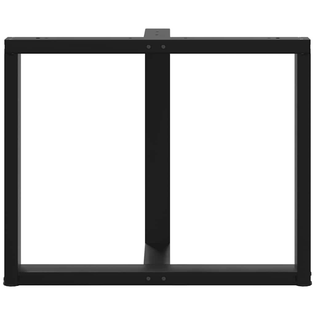 vidaXL Πόδια Τραπεζαρίας σε Σχήμα Τ, 2 τεμ. Μαύρο 90x35x(72-73) εκ. Ατσάλι