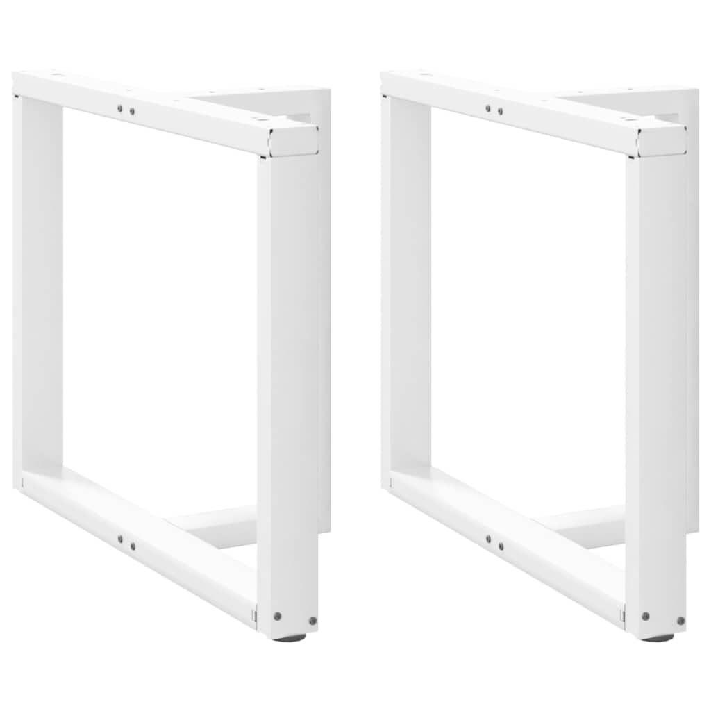 vidaXL Πόδια Τραπεζαρίας σε Σχήμα Τ, 2 τεμ. Λευκά 90x35x(72-73) εκ. Ατσάλι